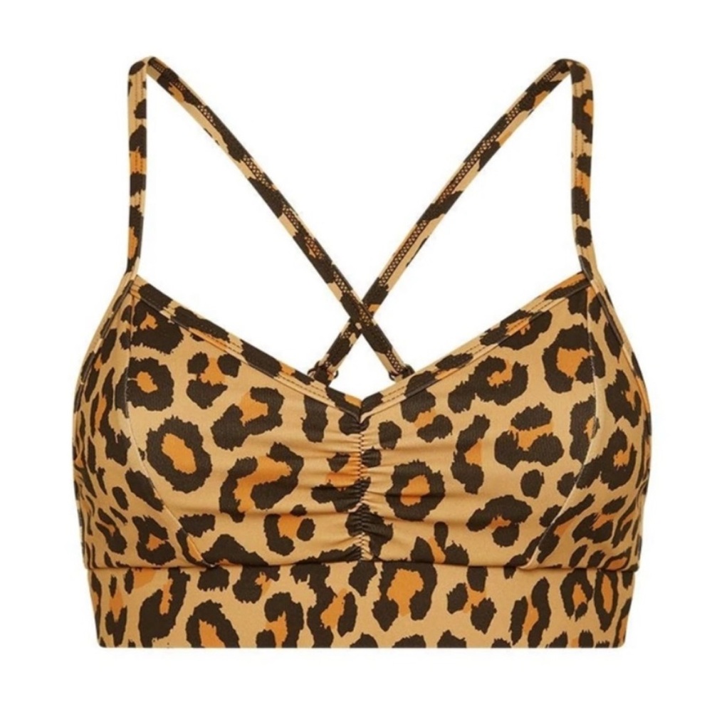 Spell Wild Cat Leopard Animal Print Sports Bra Size XS